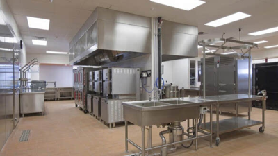 餐厅设计厨房选用的不锈钢设备